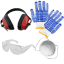 Schutzkit: Handschuhe, Augenschutz, Gehörschutz und Staubmaske kostenlos!