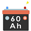 Kostenlos: Batterie von 60 A (60 Ampere)