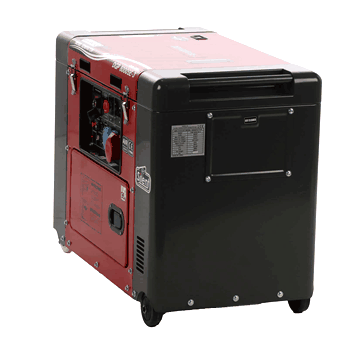 GeoTech Pro DGP8000SE-3 - Diesel-Stromerzeuger leise mit R&auml;dern mit AVR-Regelung 6 kW - Dauerleistung 5.5 kW - 400V