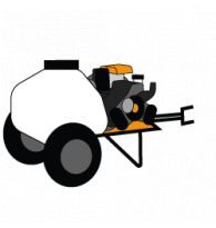 Mit Anhänger und Tank
