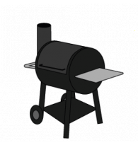 Holzkohlegrill mit Deckel