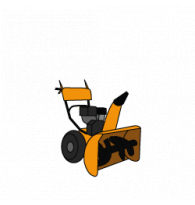 Schneefräsen mit Rädern und Benzinmotor - klein