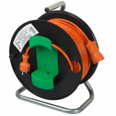 25 Meter - Kabeltrommel für Gartengeräte (Trommel und Kabel) im Angebot