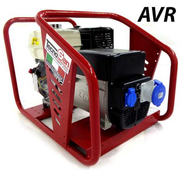 TecnoGen H8000 AVR - Benzin-Stromerzeuger mit AVR 5.3 kW -Dauerleistung 4.8 kW - 230V