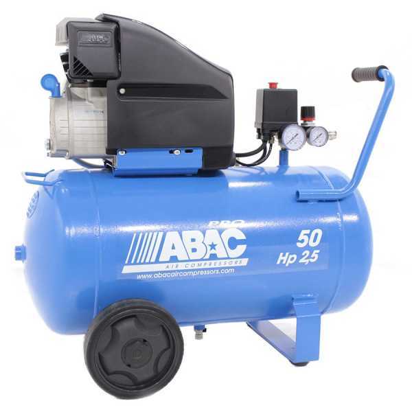 ABAC Mod. Montecarlo L25P - Elektrischer Kompressor mit Wagen - Motor 2.5 PS - 50 Lt im Angebot
