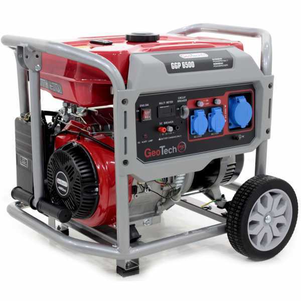 GeoTech Pro GGP 6500 - Benzin - Stromerzeuger 230V einphasig  - 5,0 kW - auf Wagen