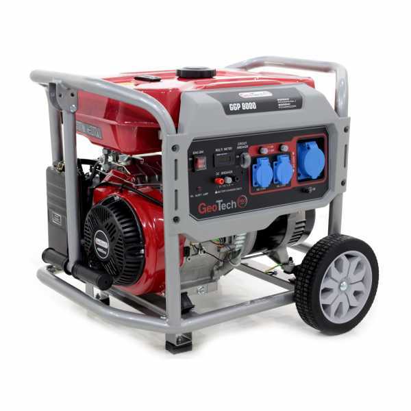 GeoTech Pro GGP 8000 - Benzin Stromerzeuger 230V einphasig  - 6,0 kW - auf Wagen