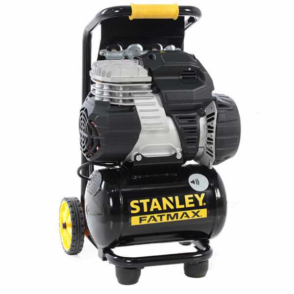 Stanley Sil Air 244/10 PCM - Elektrischer Kompressor mit Wagen - Motor 1.5 PS - 10 Lt - leise oilless im Angebot