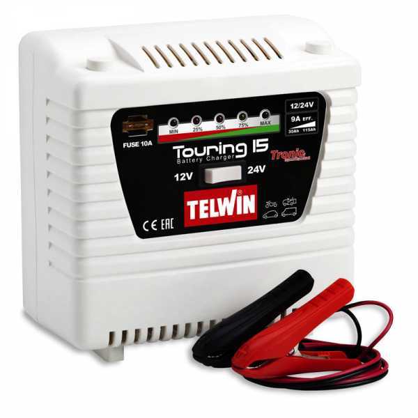 Telwin Touring 15 - Akkuladegerät - Batterien von 12 bis 24 V - LED-Aufladeanzeige im Angebot