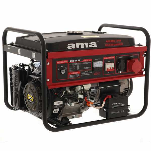 AMA QF6000 3PH - Benzin Stromerzeuger 400V dreiphasig  - 6,0 kW