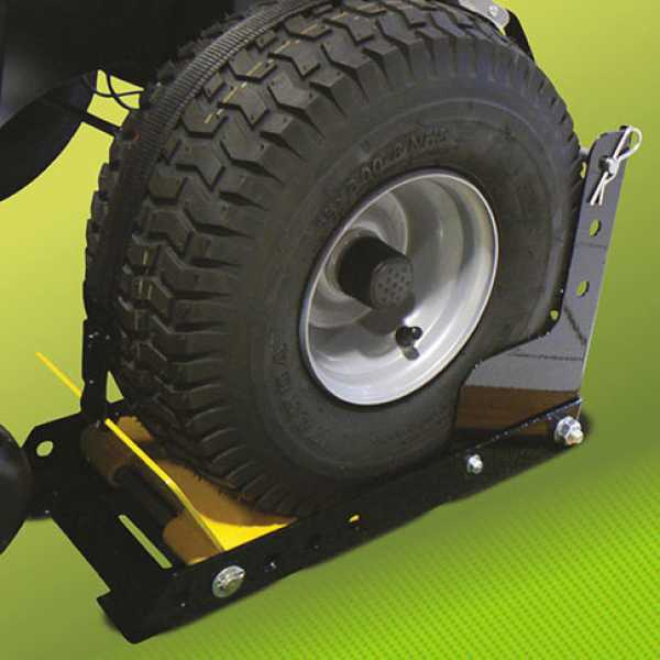 Verstellbarer Bremskeil für Räder - Raddurchmesser bis zu 460 mm - für alle Rasentraktoren