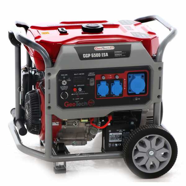 GeoTech Pro GGP 6500 ESA - Stromerzeuger 230V einphasig  - 5,0 kW - mit Rädern - mit E-Starter