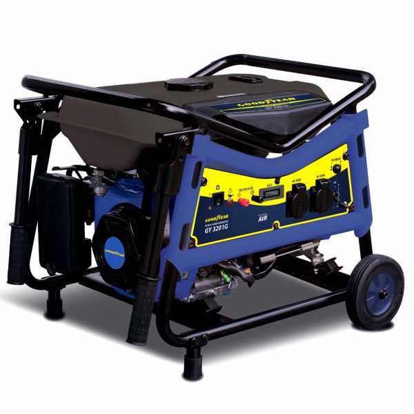 Stromerzeuger 230V einphasig GoodYear GY 3201G - 2.7 kW - mit Rädern - mit AVR 