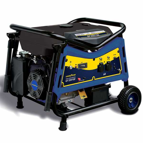 Stromerzeuger 230V einphasig GoodYear GY 5501GE - 5 kW - mit Rädern - mit E-Starter - mit AVR