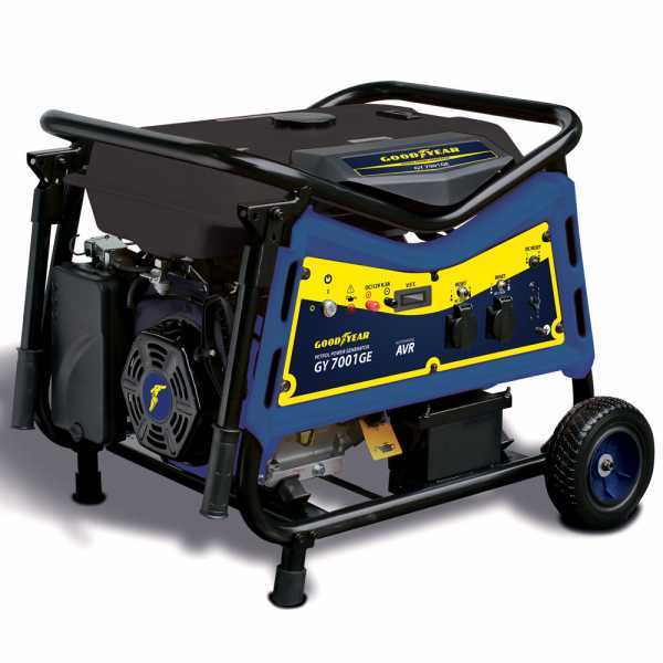 Stromerzeuger 230V einphasig GoodYear GY 7001GE - 6.3 kW - mit Rädern - mit E-Starter - mit AVR 