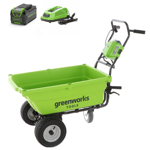Greenworks G40GC Garden Cart - Akku Schubkarre 1 Akku 4Ah/40V