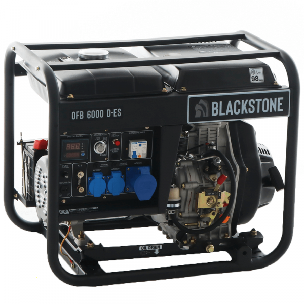 Blackstone OFB 6000 D-ES - Diesel-Stromerzeuger mit AVR-Regelung 5.3 kW - Dauerleistung 5 kW - 230V