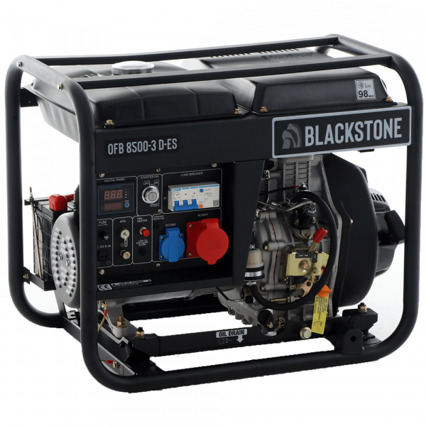 Blackstone OFB 8500-3 D-ES - Diesel-Stromerzeuger mit AVR-Regelung 6.3 kW - Dauerleistung 6 kW dreiphasig
