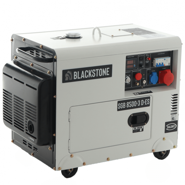Blackstone SGB 8500-3 D-ES - Leiser Diesel-Stromerzeuger mit AVR-Regelung 6.3 kW - Dauerleistung 6 kW - 400V