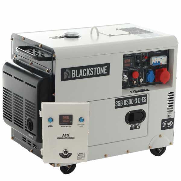 Blackstone SGB 8500-3 D-ES - Leiser Diesel-Stromerzeuger mit AVR-Regelung 6.3 kW - Dauerleistung 6 kW - 400V + ATS
