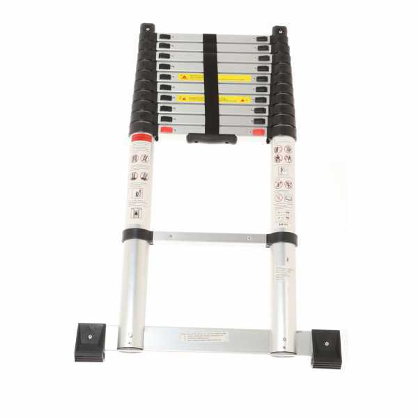 Alu-Teleskopleiter - sehr kompakt 11 Leitersprossen - Höhe : 96 - 350 cm