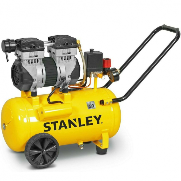 Stanley DST 150/8/50 SXCMS1350HE - Elektrischer Kompressor mit Wagen - 50 Liter oilless - leise im Angebot