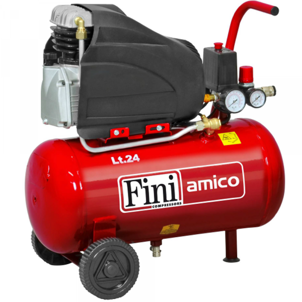 Fini Amico 25/SF2500 - Elektrischer Kompressor mit Wagen - 2PS Motor - 24 Liter im Angebot