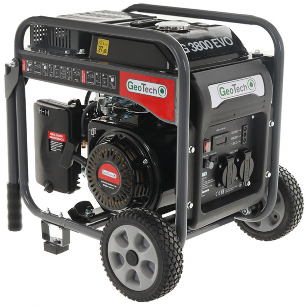 Geotech iG 3800 EVO - Benzin Inverter-Stromerzeuger auf Rädern 3.8 kW - Dauerleistung 3.5 kW - 230V