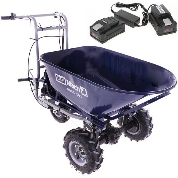 BullMach Helios 230 D - Akku Schubkarre mit zwei Akkus 48V 2Ah