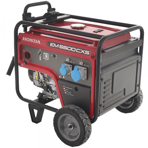 Benzin Stromerzeuger 230V einphasig Honda EM 5500CXS - 5,0 kW - mit intelligentem AVR System