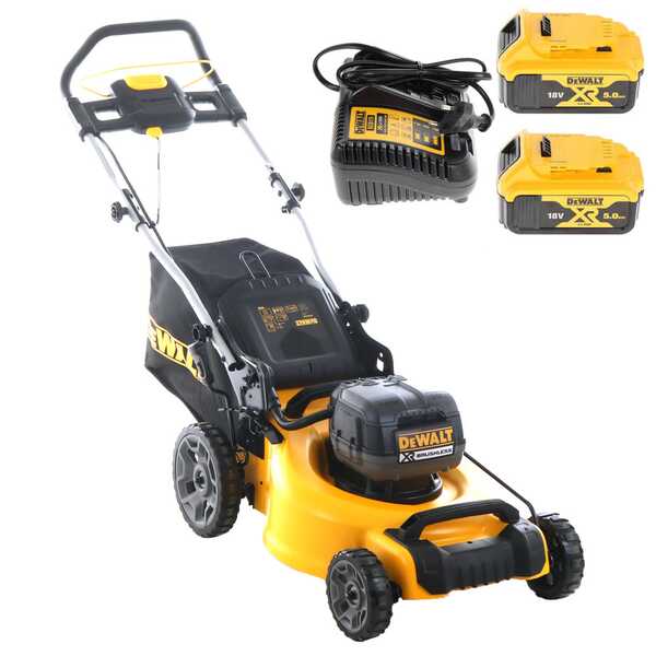 Akku-Rasenmäher DeWalt DCMW564P2-QW - 2 Akkus 18V/5Ah - Schnittbreite 48  cm