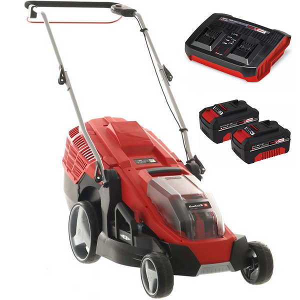 Einhell Akku-Rasenmäher GE-CM 36/43 Li - mit Starterset 2 Akkus 18V/4ah und Ladegerät