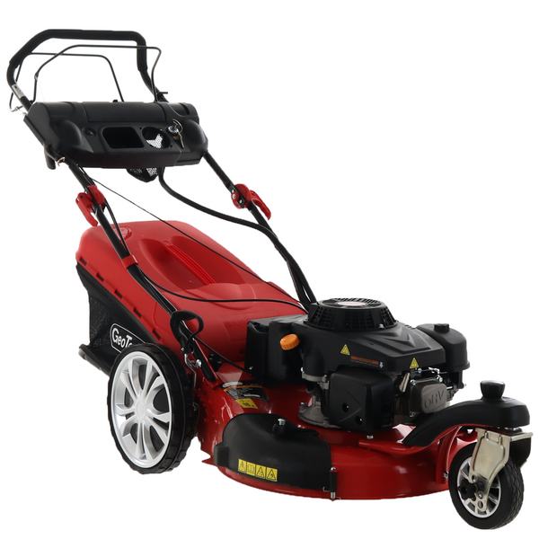 GeoTech-Pro S58-3 BMSWGE L225 - Benzin-Rasenmäher mit Radantrieb -  Einzelradschwenkung - mit Elektrostarter