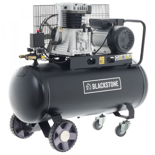 BlackStone B-LBC 100-30 - Elektrischer Luftkompressor - Motor 3 HP - 100 lt - mit Riemenantrieb im Angebot
