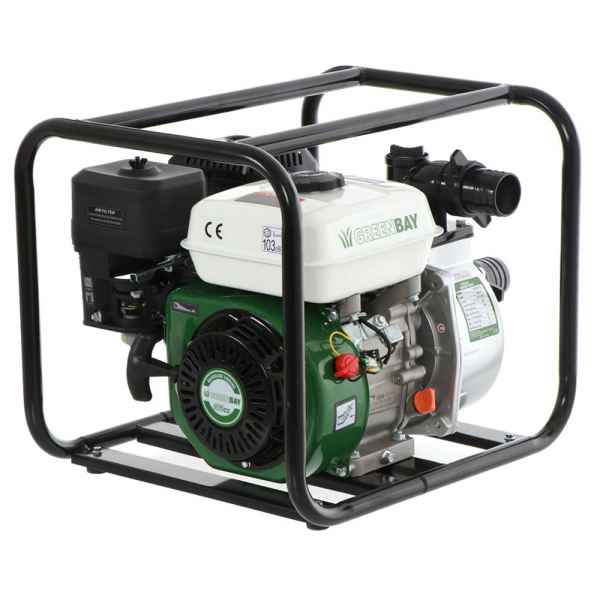 Benzinbetriebene Motorpumpe Greenbay GB-WP 50 - mit 50 mm Anschlüssstucken im Angebot