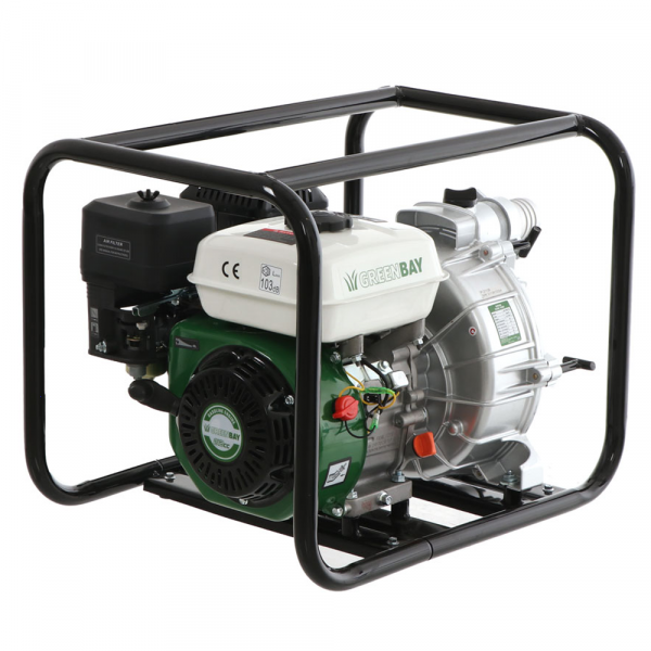 Benzin-Motorpumpe Greenbay GB-TWP 50 - Für Schmutzwasser - mit 50 mm Anschlüssen im Angebot