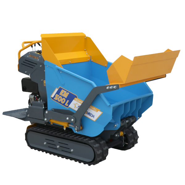 Raupentransporter EuroMech EM500L-Dump & Shovel - 500 kg Dumper Mulde mit hydraulischem Kippsystem und Schaufel im Angebot
