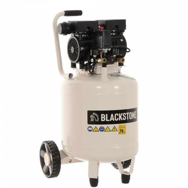 BlackStone V-SBC50-10 - Leiser Oilless Kompressor - Motor 1 PS - 50l Tank - mit senkrechtem im Angebot