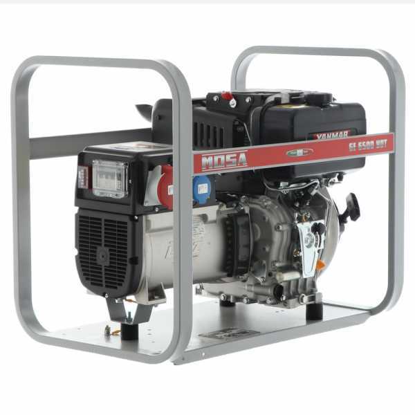 MOSA GE 6500 YDT - Diesel-Stromerzeuger 5.2 kW  - Dauerleistung 4.6 kW - 400V - Motor Yanmar L 100 N