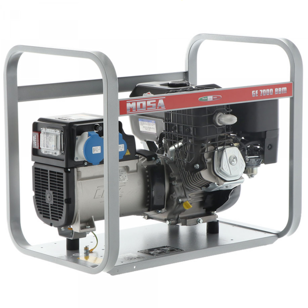 MOSA GE 7000 BBM AVR - Benzin-Stromerzeuger mit AVR-Regelung - 6 kW - Dauerleistung 5 kW - 230V