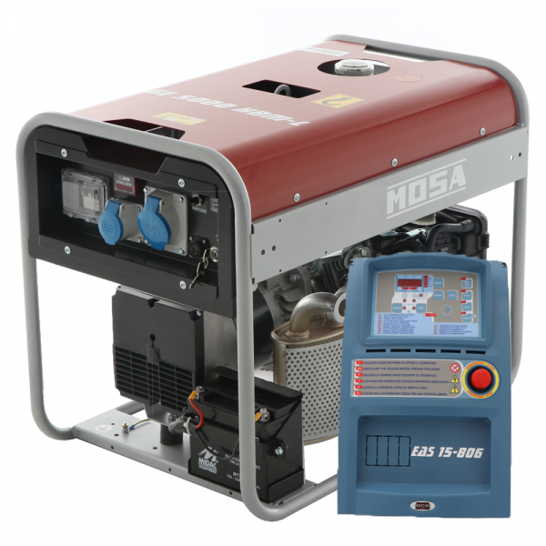 MOSA GE 5000 HBM-L - AVR EAS - Benzin-Stromerzeuger mit AVR-Regelung 4.4 kW - Dauerleistung 3.6 kW  - 230V + ATS