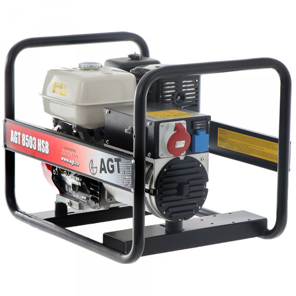 Dreiphasiger Benzin-Stromerzeuger 6 kW  AGT 8503 HSB - Honda GX390 Motor