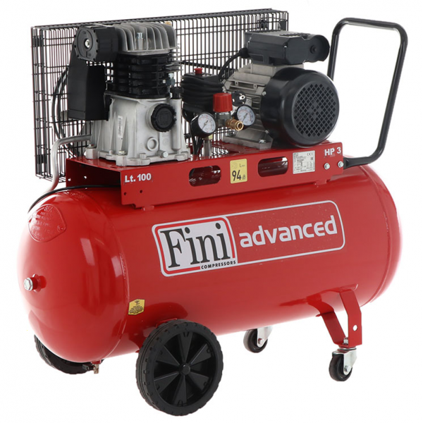 Fini Advanced MK 103-100-3M - Elektrischer einphasiger Kompressor mit Riemenantrieb - Motor 3PS - 100 l im Angebot