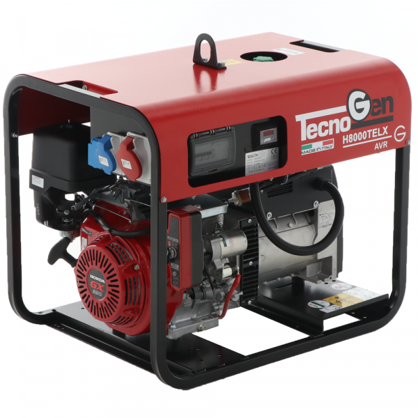 TecnoGen H8000TELX  - Benzin-Stromerzeuger 5,6 kW dreiphasig - Elektro-Starter