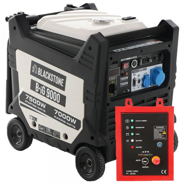BlackStone B-iG 9000 - Inverter Stromerzeuger 7,0 kW einphasig  - inkl. ATS Notstromautomatik
