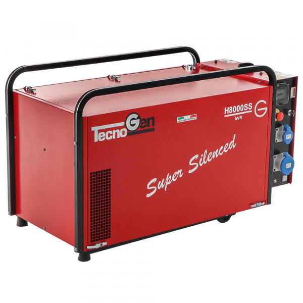TecnoGen H8000SS - Leiser Benzin-Stromgenerator 5.8 kW - Dauerleistung 5.2 kW - 230V