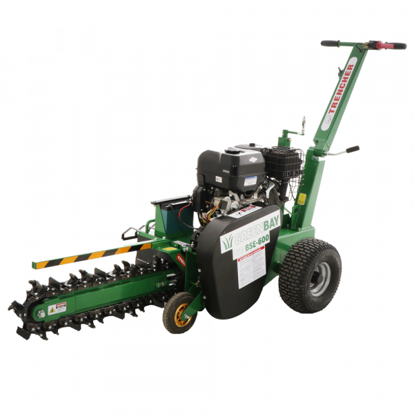 Grabenfräse GreenBay DIG BSE-600 B&S - B&S 420 cm³ Motor mit E-Starter - 27 Klingen aus Hartmetalllegierung