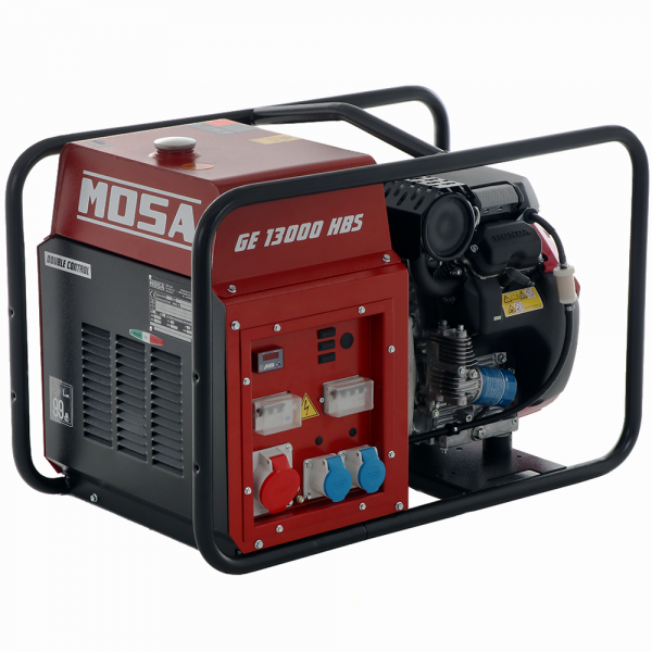 MOSA GE 13000 HBS - Benzin-Stromerzeuger 10.4 kW - Dauerleistung 9 kW 400V - Honda Motor GX630