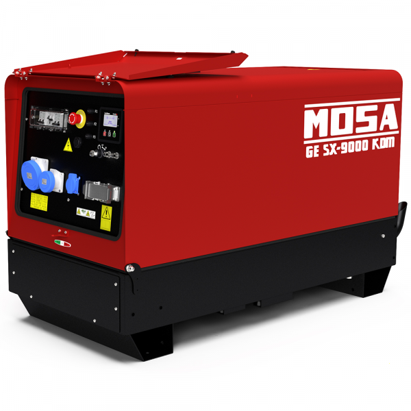 Diesel Notstromaggregat einphasig MOSA GE SX-9000 KDM - Kohler-Lombardini KDW702 - 7.5 kW - leise