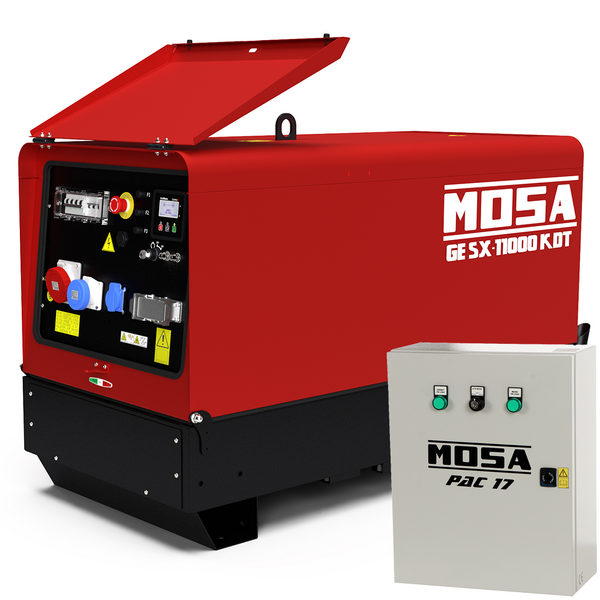 MOSA GE SX-11000 KDT - Diesel-Stromerzeuger leise-  8.8 kW - Dauerleistung 8 kW 400V + ATS - Kohler Motor KDW702